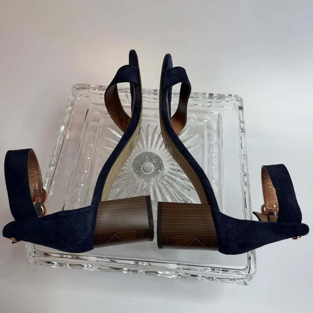 Ted Baker Kolissa3 Style navy suede ankle strap sandal- size 7